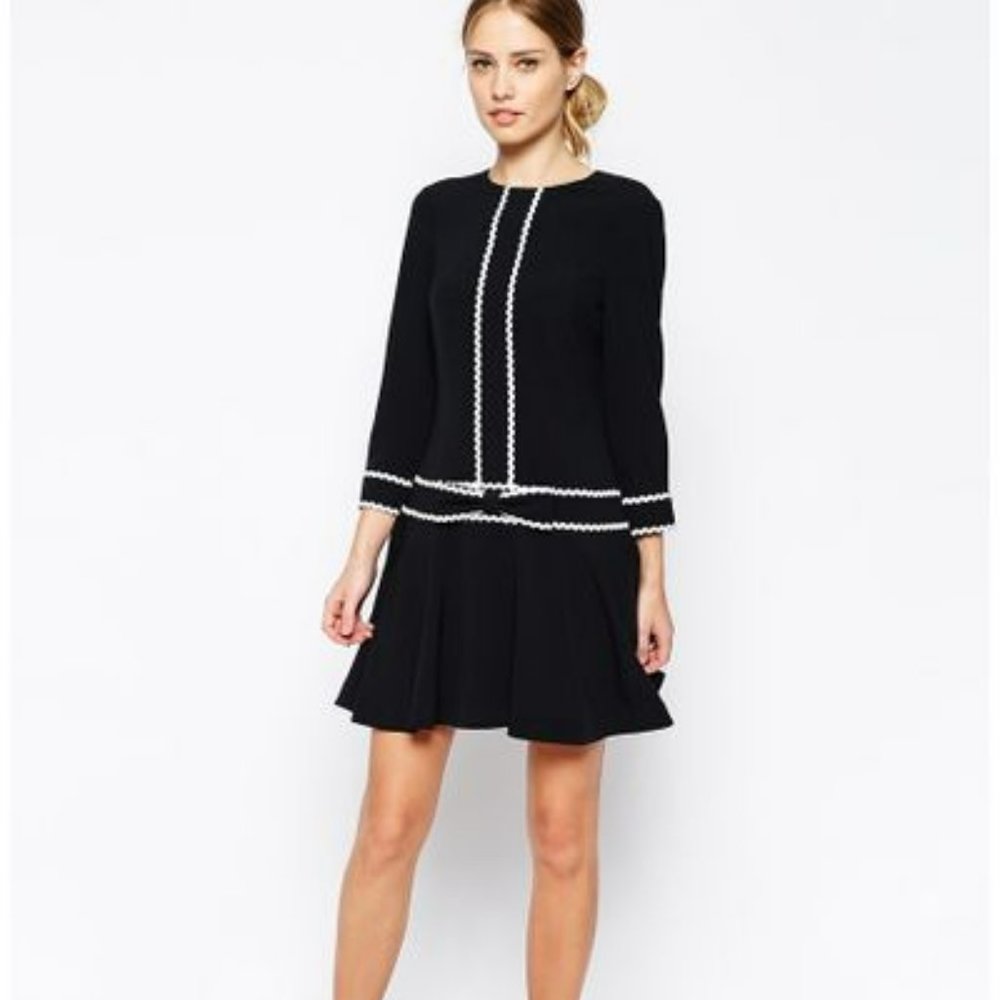 Ted baker drop waist with bow dress size 1UK (US 4)